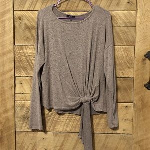 Tie front sweater